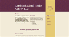Desktop Screenshot of lambbehavioralhealthcenter.com