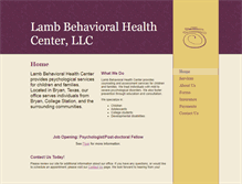 Tablet Screenshot of lambbehavioralhealthcenter.com